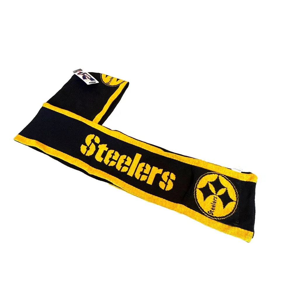 Pittsburg Steelers Hooded Scarf with Pockets NFL Football Black/Yellow; OS;‎ NWT